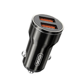 XO CC48 Smart Μεταλλικός Διπλός Φορτιστής Αυτοκινήτου USB Universal